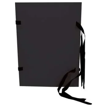 Prešpánové spisové desky s tkanicí Hit Office - A4, černé, 1 ks