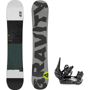 Snowboard Gravity snowboards Snowboard komplet Gravity Silent 24/25 + vázání S230 black Velikost: 153 cm, Velikost vázání: S/M