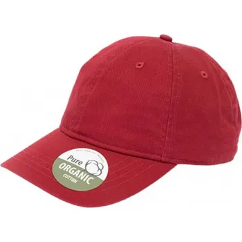 Kšiltovka Organická nestrukturovaná baseballová kšiltovka Brain Waves Barva: červená BW7018