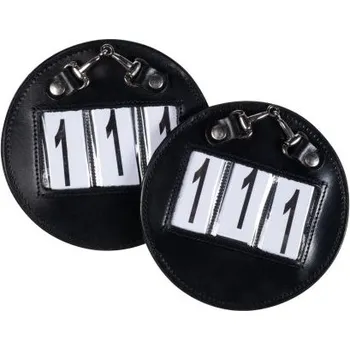 Sport Startovní čísla -Ida- - černá/krokodýlí kůže - kulatá