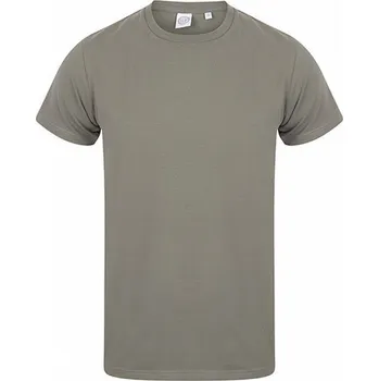 Pánské tričko SF Men Prodloužené strečové pánské triko Skin Fit s elastanem 165 g/m Barva: Khaki, Velikost: S SFM121