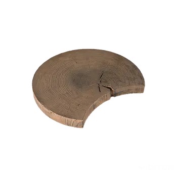 Zahrada DITON Výseč - vzor NATUR PATINA Velikost: prům. 50, v. 5, Varianta: Výseč 50 - patina (tvář dřeva), Povrch: natur, reliéfní