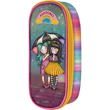 Peněženka Oválný penál na zip - "Be Kind To Each Other" od firmy SANTORO (Gorjuss Be Kind - Zip Around Pencil Case - "Be Kind To Each Other")