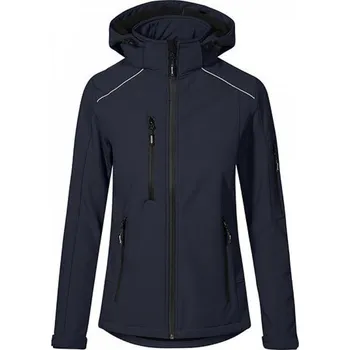 Dámská softshellová bunda Promodoro Dámská softshellová bunda s delším zadním dílem, vodní sloupec 8 000 mm Barva: modrá námořní, Velikost: L E7855