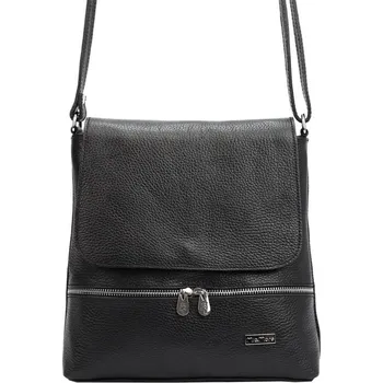 Kabelka Kožená dámská crossbody kabelka černá