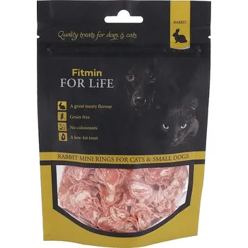 Pamlsek pro psa Fitmin For Life Rings Rabbit 70 g
