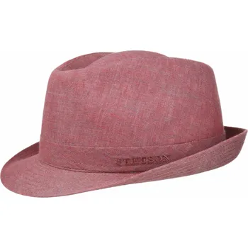 Klobouk Klobouk Trilby Linen Stetson růžový - M (56 cm)