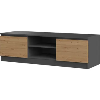Televizní stolek Nábytek PEGAS s.r.o. TV komoda MALVÍNA 120, Antracit/Dub artisan