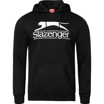 Pánská mikina pánská mikina SLAZENGER - BLACK/WHITE - L (Slazenger Large Logo Hoodie)