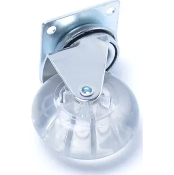 Nábytkové kování Kolečko D50 s plotničkou 42x42 transparentní