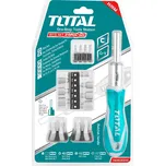 TOTAL Šroubovák řáčnový s hroty, sada 24 ks, 16 ks 6.35 × 25 mm hrotů TACSD30246