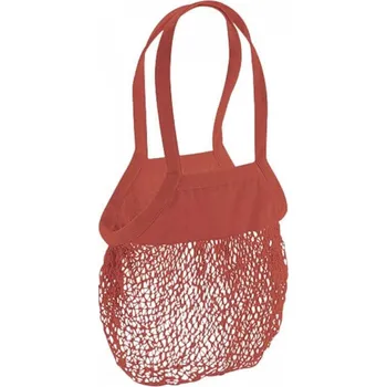 Westford Mill Síťovka na nákupy z organické bavlny unese až 6 kg Barva: Oranžová, Velikost: 38 x 41 cm WM150