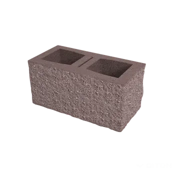 Venkovní dlažba DITON Okrasné tvárnice Velikost: 40 × 19,5 × 19, Varianta: Okrasná tvárnice trojstranná D1 hnědá, Povrch: standard, štípaný