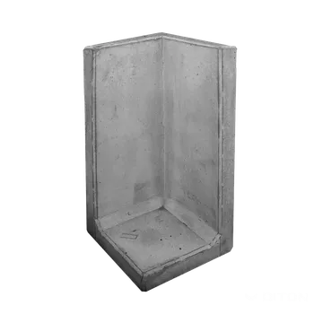 Příslušenství pro plot DITON Opěrná stěna L Velikost: 60 × 60 × 100, Varianta: Opěrná stěna L vnější rohová 100 přírodní, Povrch: natur