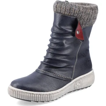 Dámská zimní obuv DÁMSKÉ KOTNÍKOVÉ BOTY RIEKER Z6693-14 MODRÁ Barva: MODRÁ, Velikost: 41
