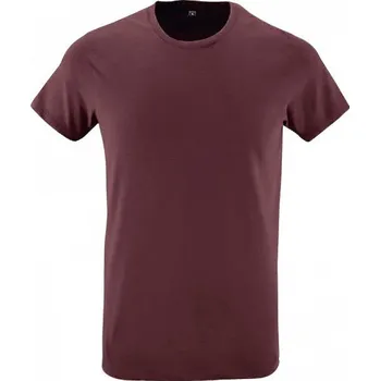 Sol's Přiléhavé pánské tričko Regent Fit 100% bavlna Barva: červená tmavá, Velikost: XL L149