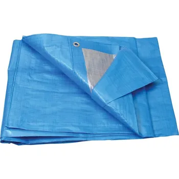 Krycí plachta FESTA - LEVIOR PE plachta zakrývací PROFI 4x6m 140g/1m2 modro-stříbrná