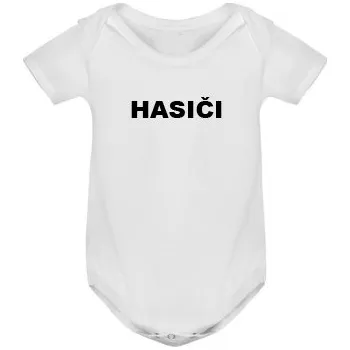 Dětská móda Dětské Body s potiskem HASIČI Barva: Bílá, Velikost: 18 měsíců