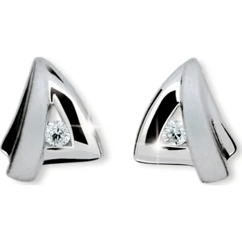 Náušnice Dámské náušnice bílé zlato 585 zirkon DZ1865