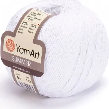 Příze YarnArt YARN ART Summer 03 bílá