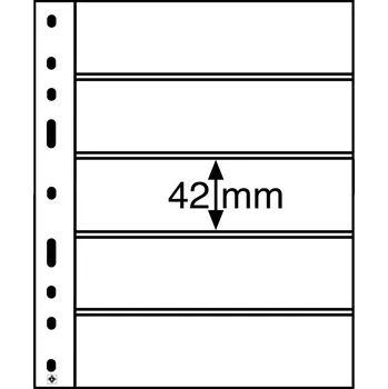 Poštovní známka Průhledné albové listy (10ks) - OPTIMA - 5 kapes