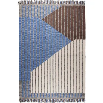 Koberec Modrý bavlněný koberec DUTCHBONE HAMPTON 160 x 230 cm