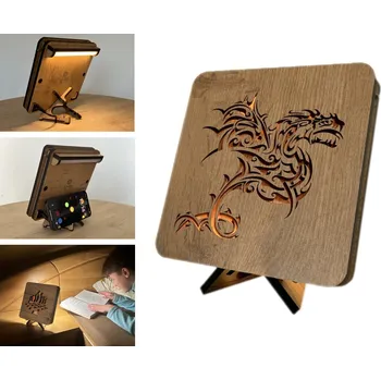 Lampička Li-Go "Drak" lampa 19x19cm provedení povrchu: dub