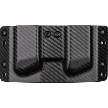Příslušenství pro sportovní střelbu RH Holsters OWB - Glock 17/19/19X/45 - vnější kydexové pouzdro na 2 zásobníky - bez sweatguardu - carbon/černá Umístění pouzdra: Pravý bok (levák)