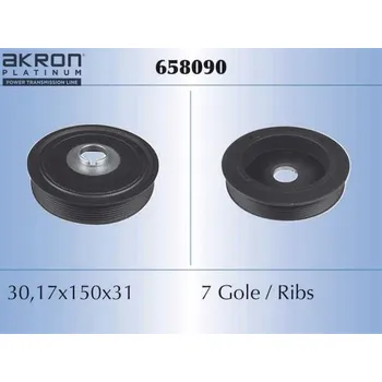 Řemenice, klikový hřídel AKRON-MALÒ 658090