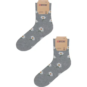 Dámské ponožky Kopretiny - šedá Velikost: 39-42