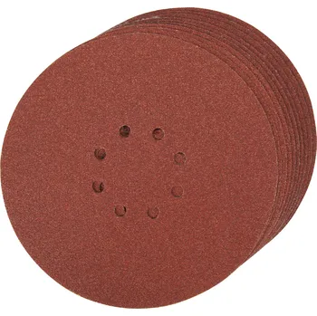 Brusný kotouč Brusný disk SZ 225 mm P60 8 děr - 10 ks Silverline 274762