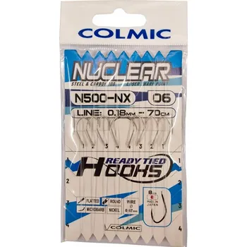 Rybářský háček Colmic Hotové návazce Nuclear N500 - NX 70 cm, vel. 16 0,14 mm
