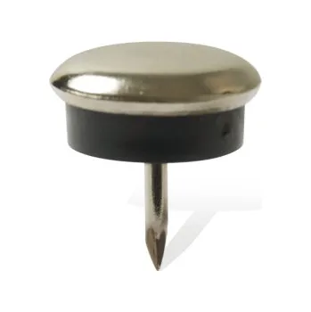 Podložka pod nábytek Narážecí kluzák kovový CHROM hřebík pr.25mm 8ks