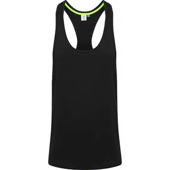 Pánské tílko Tombo Pánské tílko Muscle Vest s hlubokým výstřihem Barva: Černá, Velikost: XXL TL504