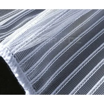 MAXIMA stříbrný proužek záclona s olůvkem - 160 x 300 cm