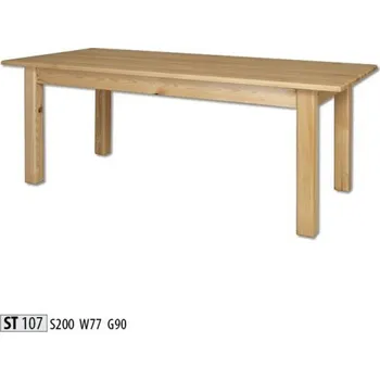 Jídelní stůl Dlouhý jídelní stůl ST107 - 200/77/90 (š/v/h) - masiv borovice