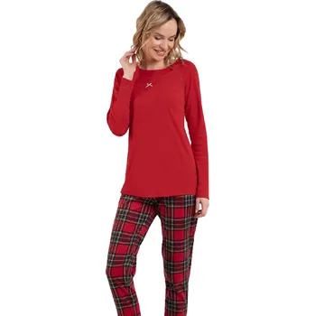 Dámské pyžamo Dámské dlouhé pyžamo Italian Fashion Tess XL Červená