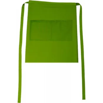 Kuchyňská zástěra CG Workwear Gastro zástěra Roma s kapsami odolná proti pomačkání 50 x 78 cm Barva: zelená listová, Velikost: 50 x 78 cm CGW1262