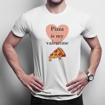Žertovný předmět Pizza is my valentine - pánské tričko s potiskem