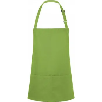 Kuchyňská zástěra Karlowsky Krátká zástěra s kapsami na břiše, nastavení délky na sponu Barva: zelená limetka (ca. Pantone 2303C), Velikost: 75 x 60 cm KY123