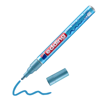 Lakový popisovač EDDING 751, metalický modrý