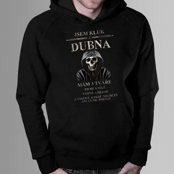 Žertovný předmět Jsem kluk z dubna - mám 3 tváře - pánská mikina s potiskem