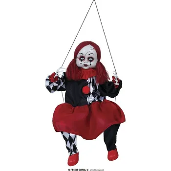 Party dekorace Klaun na houpačce se světlem a zvukem