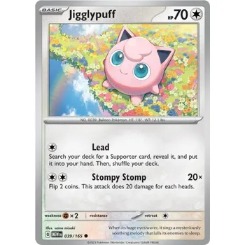 Karetní hra Jigglypuff 039/165 - Scarlet & Violet 151 Typ karty: Non-Holo