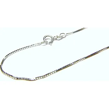 Řetízek Klenoty Budín Dětský přívěskový řetízek z bílého zlata 38cm 585/0,80gr (kostičky) 3690137 (Klenoty Budín Dětský přívěskový řetízek z bílého zlata 38cm 585/0,80gr (kostičky) 3690137)