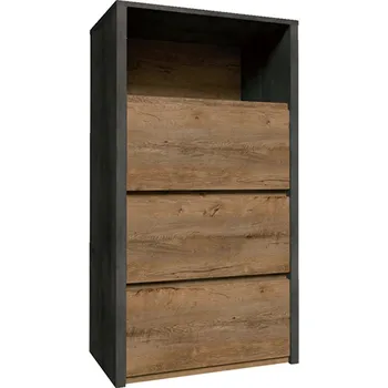 Komoda Tempo Kondela Miranda (šedá + dub lefkas)