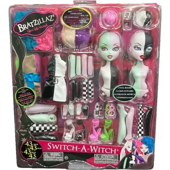 Panenka Čína Vytvoř si svou čarodějnici - Bratzillas panenky Varianta: 2x DIY panenka - zeleno-černá