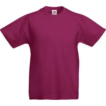 Chlapecké tílko Lehké dětské tričko Fruit of the Loom Original Barva: Červená vínová, Velikost: 164 F110K