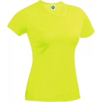 Dámské tričko Starworld Základní dámské fitness tričko s UV ochranou 100 % polyester Barva: žlutá fluorescentní, Velikost: S SW404
