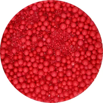Jedlá dekorace na dort Funcakes FunCakes Cukrový posyp Medley - Červený 70g